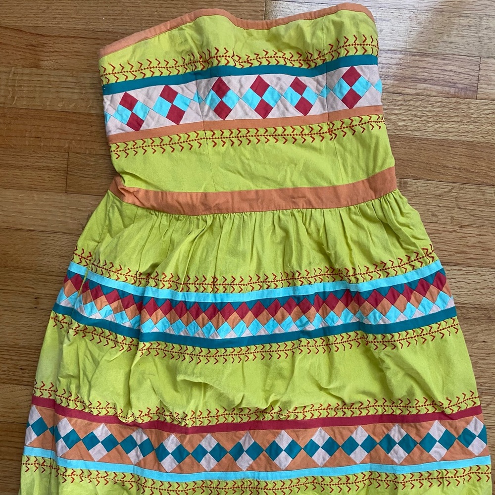 Strapless Anthropologie dress